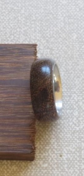 Another view of Ed's ring and the wood it is made from